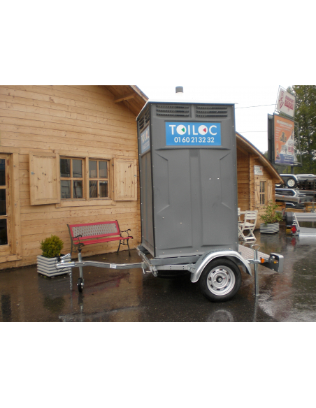 Remorque toilette autonome roulante