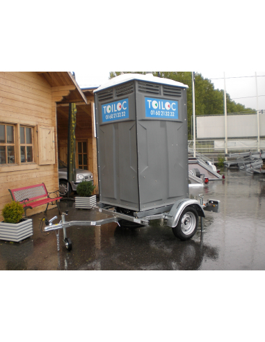 Remorque toilette autonome roulante