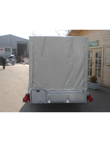PLM 130 - Kit ridelles tôles 40 cm + Bâche haute 150 cm (option)