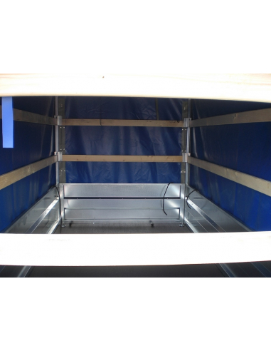 PLM 150 - Kit ridelles tôles 40 cm + Bâche haute 180 cm - Vue intérieur (option)
