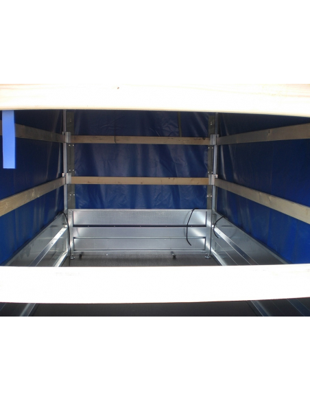 PLM 150 - Kit ridelles tôles 40 cm + Bâche haute 180 cm - Vue intérieur (option)