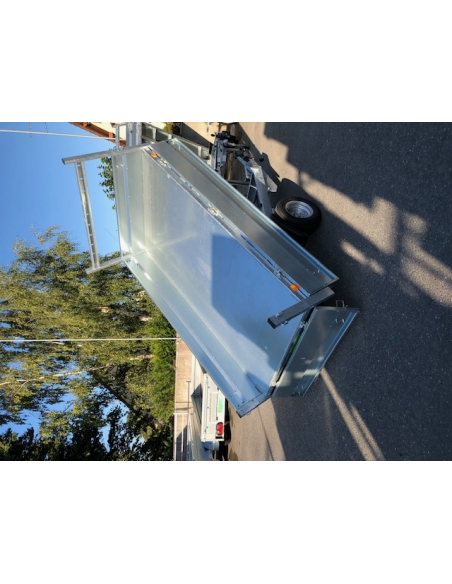 Remorque benne 1 essieu roues dessous BRI260F150