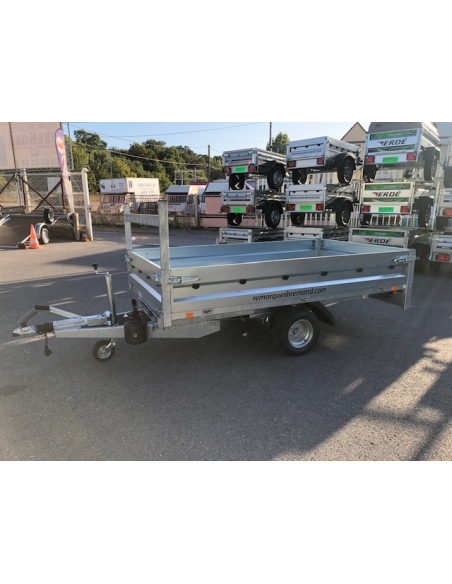 Remorque benne 1 essieu roues dessous BRI260F150