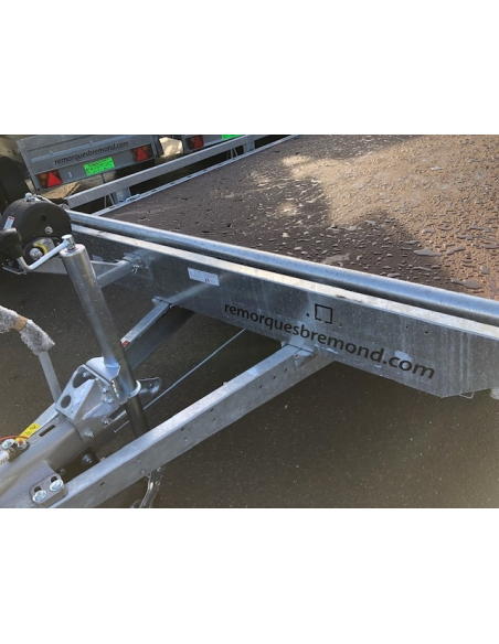 Remorque plateau NU roues intérieures surbaissées. REF RIS400F350