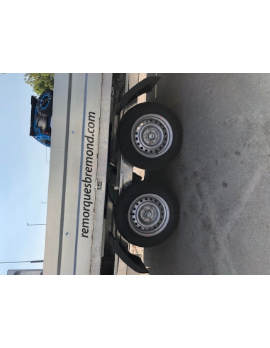 Remorque tri-benne 2 essieux roues...