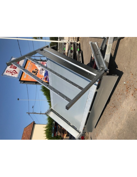 Remorque tri-benne 2 essieux roues dessous