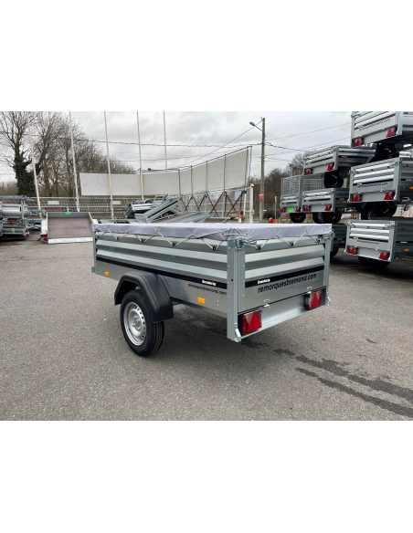 Remorque BRENDERUP 1205XL avec roue jockey et bâche plate