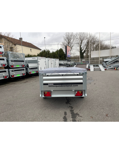 Remorque BRENDERUP 1205XL avec roue jockey et bâche plate