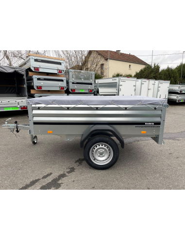 Remorque BRENDERUP 1205XL avec roue jockey et bâche plate