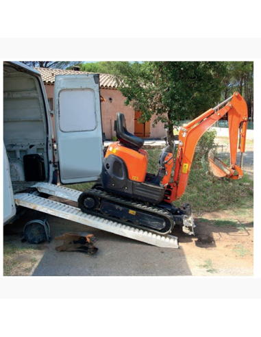 Rampes en alu renforcées 2.5 m - Capacité jusqu'à 2 000 kg