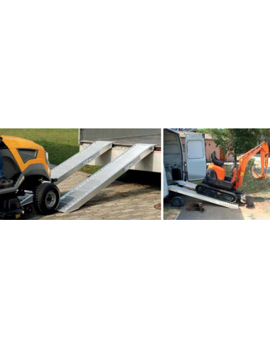 Rampes en alu renforcées 2.5 m - Capacité jusqu'à 3 600 kg