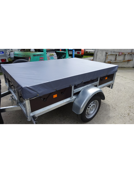 Remorque ERDE EXPERT LCB 201 F + Option : bâche plate, roue de secours et son support latéral Remorque ERDE EXPERT LCB 201 F + Option : bâche plate, roue de secours et son support latéral