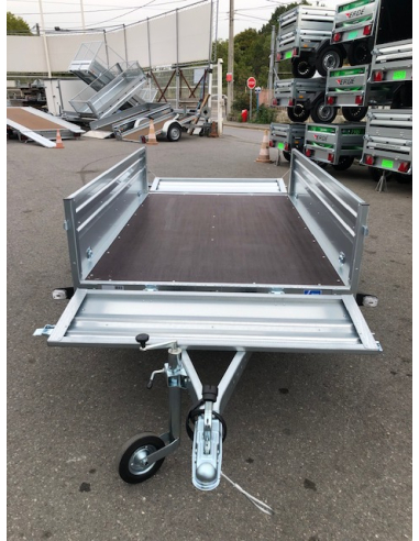 Remorque BRENDERUP 2205S - 500 kg - Ridelles avant & arrière ouvrante