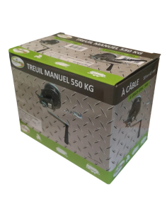 Treuil manuel à cliquet avec sangle polyester 550 kg pour remorque de bateau et jet ski - Résistant à l'eau et à la corrosion 2