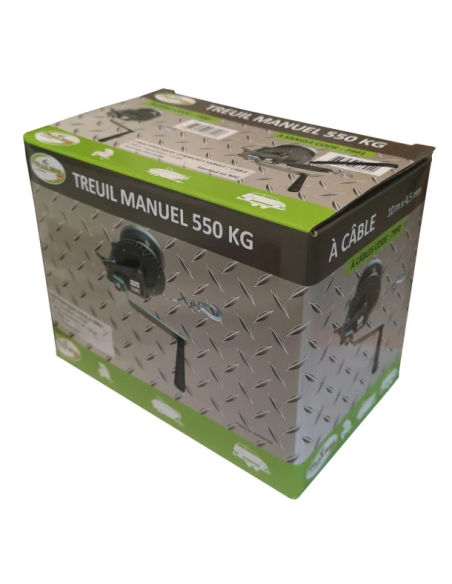 Treuil manuel à cliquet avec sangle polyester 550 kg pour remorque de bateau et jet ski - Résistant à l'eau et à la corrosion Treuil manuel à cliquet avec sangle polyester 550 kg pour remorque de bateau et jet ski - Résistant à l'eau et à la corrosion