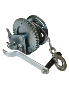 Treuil manuel câble acier 550 kg fixé pour halage de matériel lourd ou véhicule