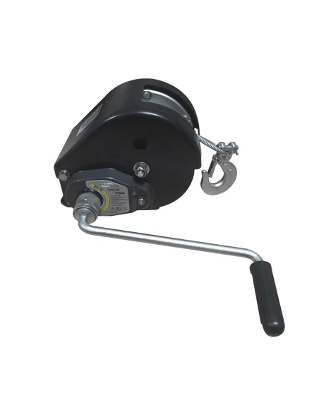 Treuil manuel auto-freiné 2950 kg avec câble – Montage sur remorque porte-voiture ou plateau