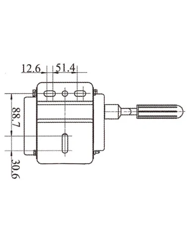 Schéma technique treuil manuel auto-freiné 2950 kg – Côtes de montage pour remorque