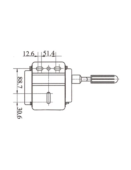 Schéma technique treuil manuel auto-freiné 2950 kg – Côtes de montage pour remorque