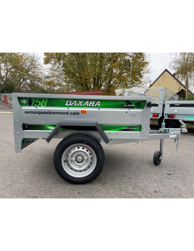 Remorque DAXARA 158 - Dimensions extérieures : 232 x 140 x 94 cm