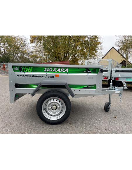 Remorque DAXARA 158 - Dimensions extérieures : 232 x 140 x 94 cm