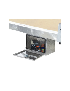 Coffre de rangement sous châssis en Aluminium - 120 L - Fixation	sous châssis ou sous plateau