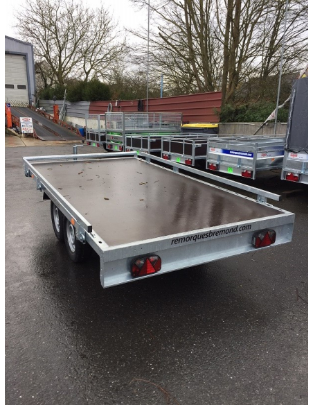 Remorque plateau RIS340F200 - Rambardes , Butée & Rampes de chargement - PTAC 2000 kg