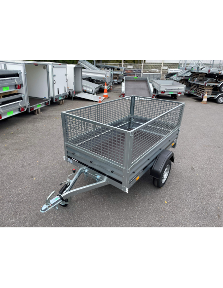 Remorque BRENDERUP 1205S - Réhausses Grillagées et Roue Jockey